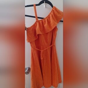 Speechless Kids Size 12 Orange Eyelet Dress